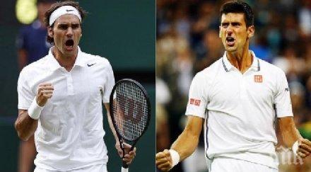 ноле федерер битката титаните супершоуто уимбълдън стартира 1600 часа