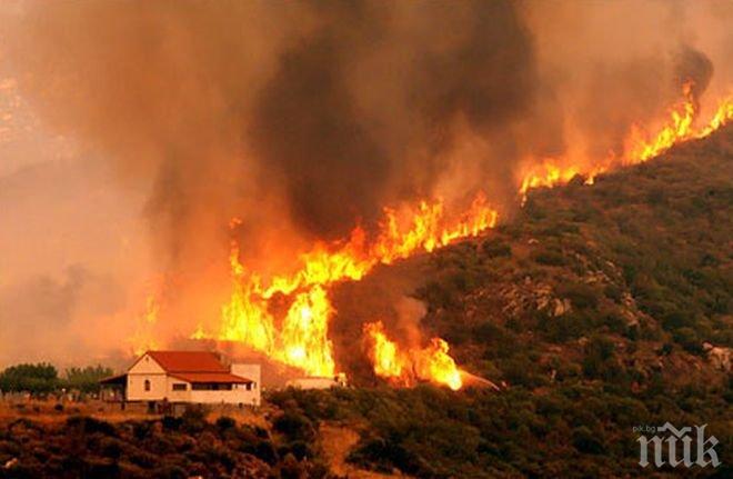Голям пожар бушува в Западна Гърция!