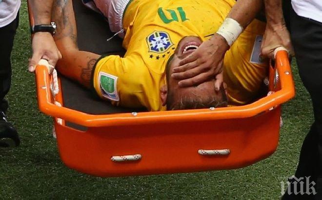 Неймар ще гледа на стадиона полуфинала между Бразилия и Германия