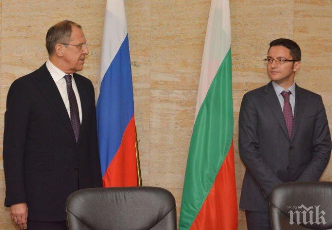 Вигенин и Лавров подкрепиха Южен поток, но без конкретика за бъдещето му