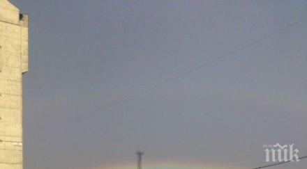 уникална дъга грейна небето софия ужасяващата градушка снимка