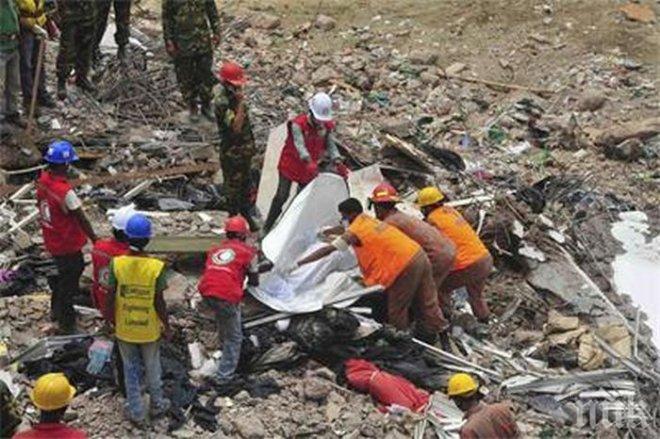 Ужас! 16 затрупани при срутване на сграда