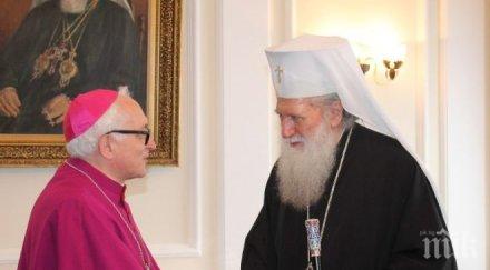 патриарх неофит срещна новия посланик ватикана нас