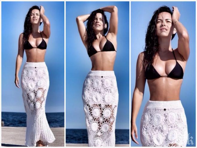 Световната звезда INNA демонстрира бюст на плажа (снимки)