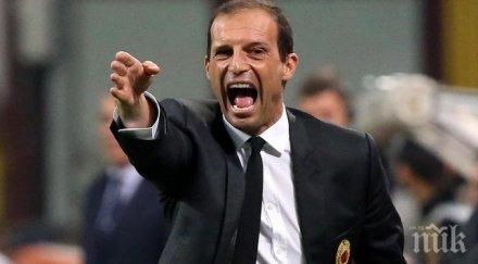 изгоненият милан масимлиано алегри стана треньор шампона ювентус