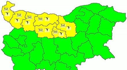 жълт код валежи гръмотевици седем области