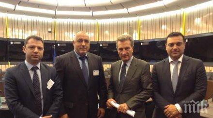 борисов срещна еврокомисаря енергетиката гюнтер йотингер страсбург