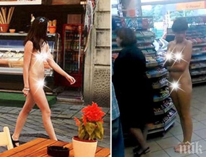 Гола брюнетка подлуди бензиностанция (снимки 18+)