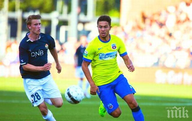 Стяуа победи с лекота като гост шампиона на Норвегия