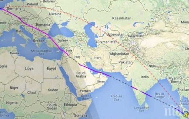 Малайзийските авиолинии преместиха маршрута си над нов, още по-опасен регион
