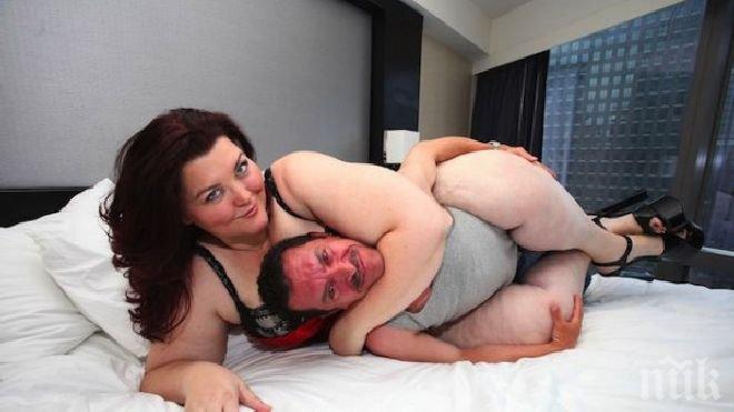 120-килограмова амазонка мачка мъже с тялото си (уникална снимка)