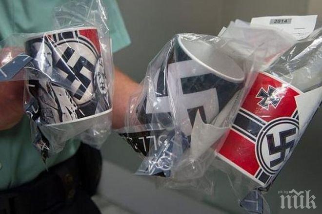 Германци на съд за чашки за кафе с лика на Хитлер, внасяни от България (снимки)