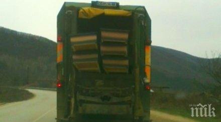 хванаха камион кубика крадени дърва габровско