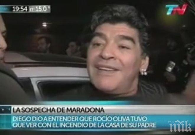 Марадона пиян пред медиите, говори за бившата (видео)