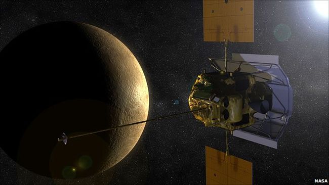 Месинджър откри лед на Меркурий!