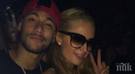 неймар забавлява парис хилтън снимка