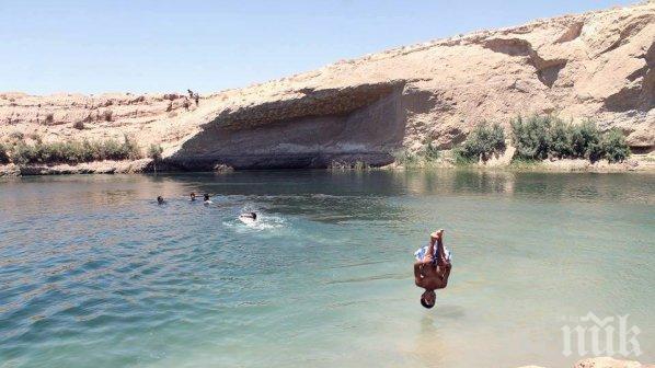 Езеро изникна насред пустинята в Тунис