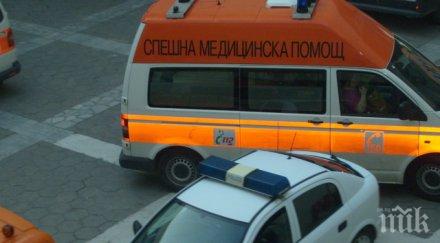 автобус помете ремарке коне ахелой движението блокирано