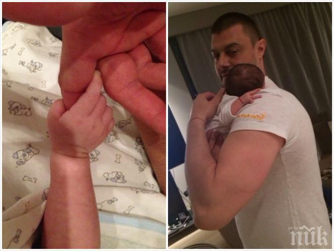 Николай Бареков показа бебчето си във Фейсбук