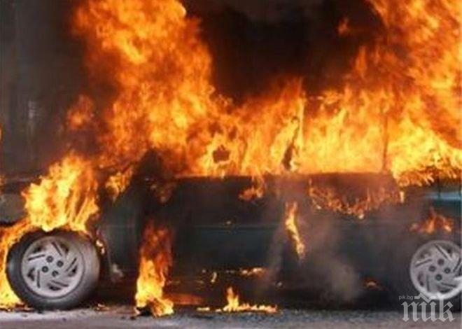 Автомобил изгоря в силистренско село
