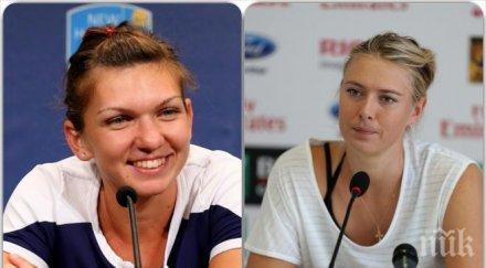 психологическа война сблъска маша шарапова симона халеп хванаха косите