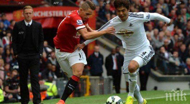 Сензация! Манчестър Юнайтед загуби от Суонзи с 1:2 в дебюта на Луис ван Гаал