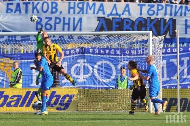 Левски срещу Ботев (Пловдив) пред празните трибуни на Герена