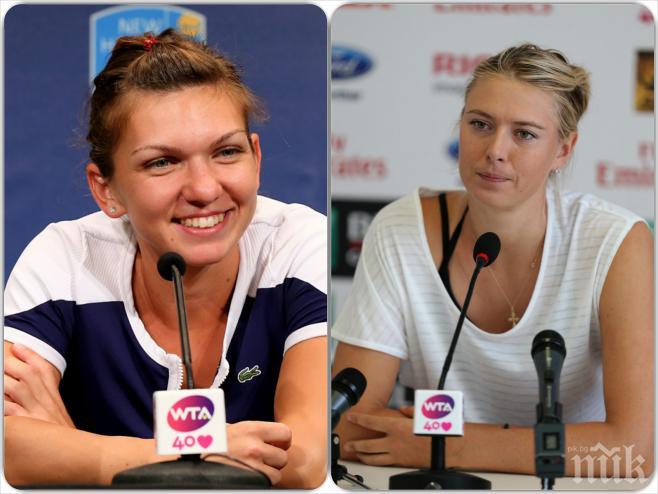 Психологическа война преди сблъска Маша Шарапова-Симона Халеп. Хванаха се за косите!