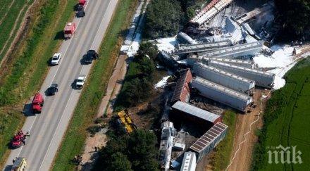 двама зaгинаха сблъсък два влака превозващи токсични продукти сащ