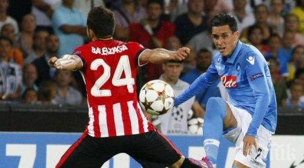 наполи атлетик билбао вкараха един гол оставиха развръзката реванша