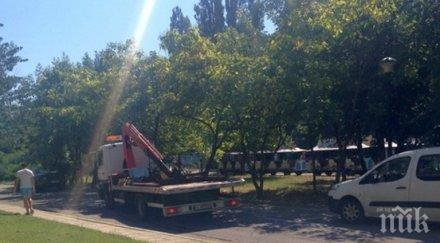 паякът слънчев бряг продължава вдига коли въпреки забраната снимка