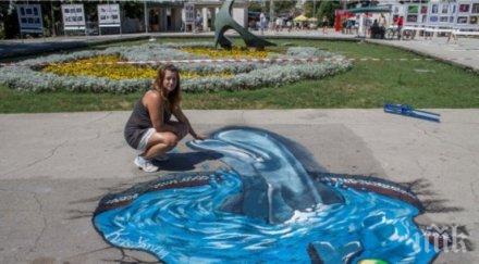 уникална рисунка украси входа морската градина варна снимки