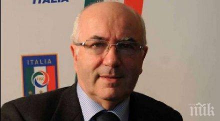 уефа разследва шефа италианския футбол