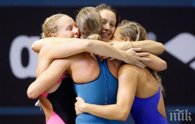 Италия грабна титлата в щафетата 4 по 200 метра свободен стил за жени

