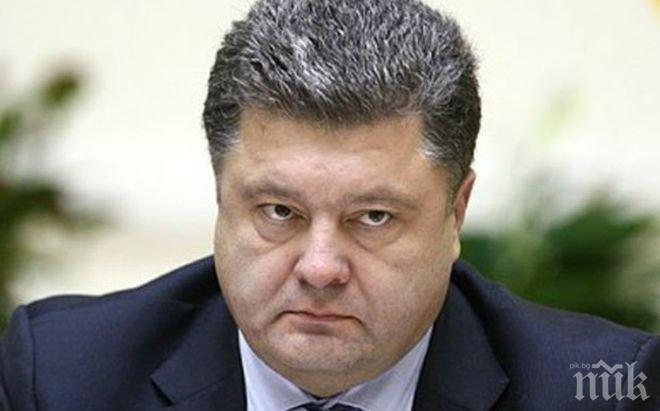 Порошенко: Нашите военни самоволно са изоставили отбранителната линия в Иловайск 