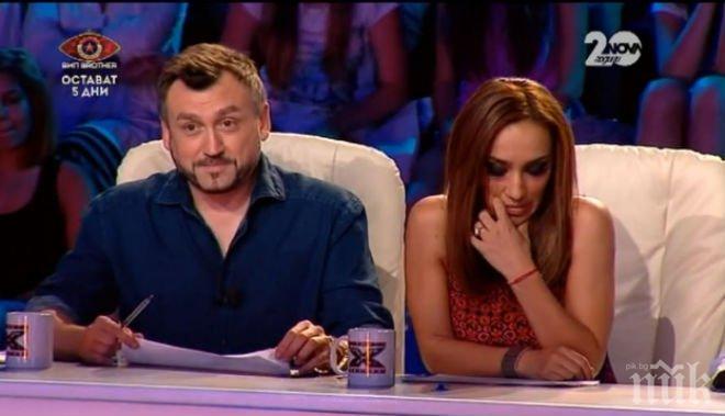 Шоу в Х фактор! Мария Илиева и Любо танцуват блус под фалшивото пеене на участничка (снимки и видео)