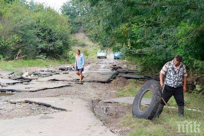 Трупове на животни, изкоренени дървета и пометена реколта остави потопът в бургаските села  (снимки)