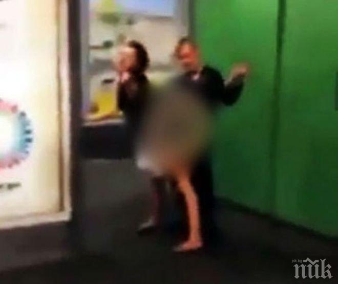 Шок! Млада двойка прави див секс на перона в метро (видео 18+)