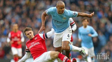 голяма драма арсенал ман сити завърши без победител
