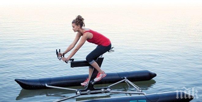 Уникално! Изобретиха велосипед, който се движи по вода
