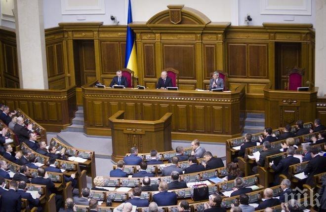 Парламентът на Украйна гласува с пълен консенсус за присъединяване към ЕС