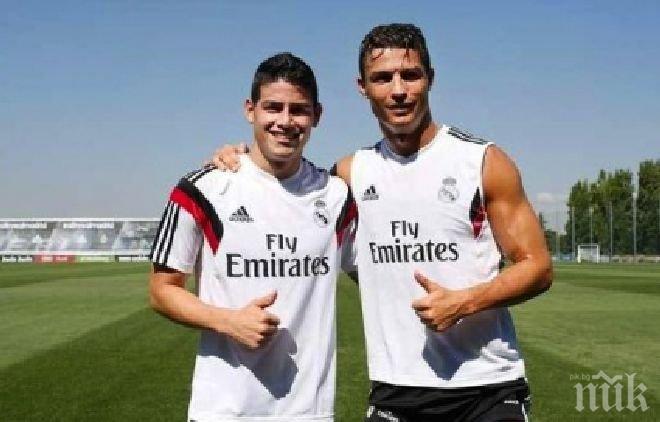 Кристиано ядоса Хамес на тренировка (видео)