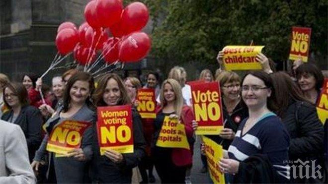 Жените решават референдума в Шотландия