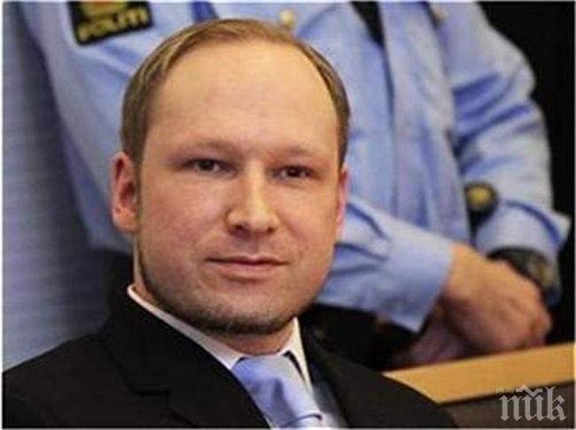 Андерш Брайвик става по-опасен в затвора, обяви бащата на екстремиста