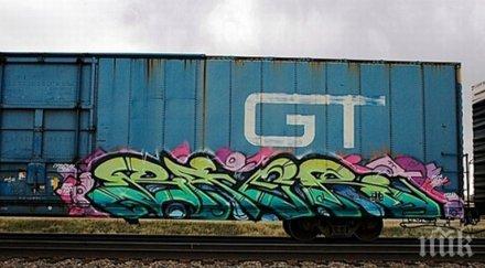 вкараха момчета ареста заради изрисуван влак