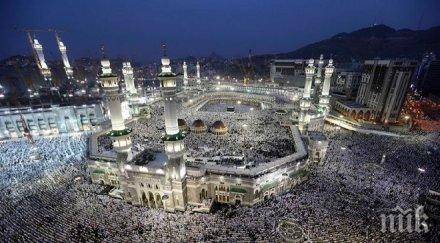 мюсюлмани поклонници цял свят пристъпват изпълнението централния обряд хадж
