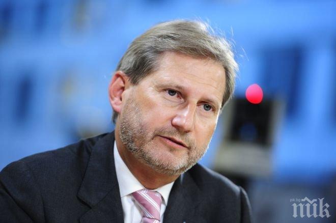 Еврокомисар Хан: Ако иска да влезе в ЕС, Сърбия да прати правилния сигнал за Русия