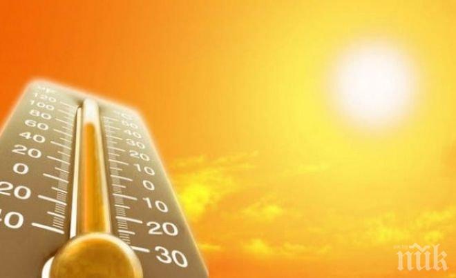 Най-топло е било днес в Сандански - 27 градуса