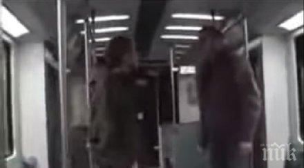 побойник нападна момиче метрото после случи нещо неочаквано видео