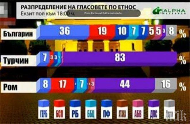 Алфа рисърч: 44% от ромите и 88% от турците са подкрепили ДПС